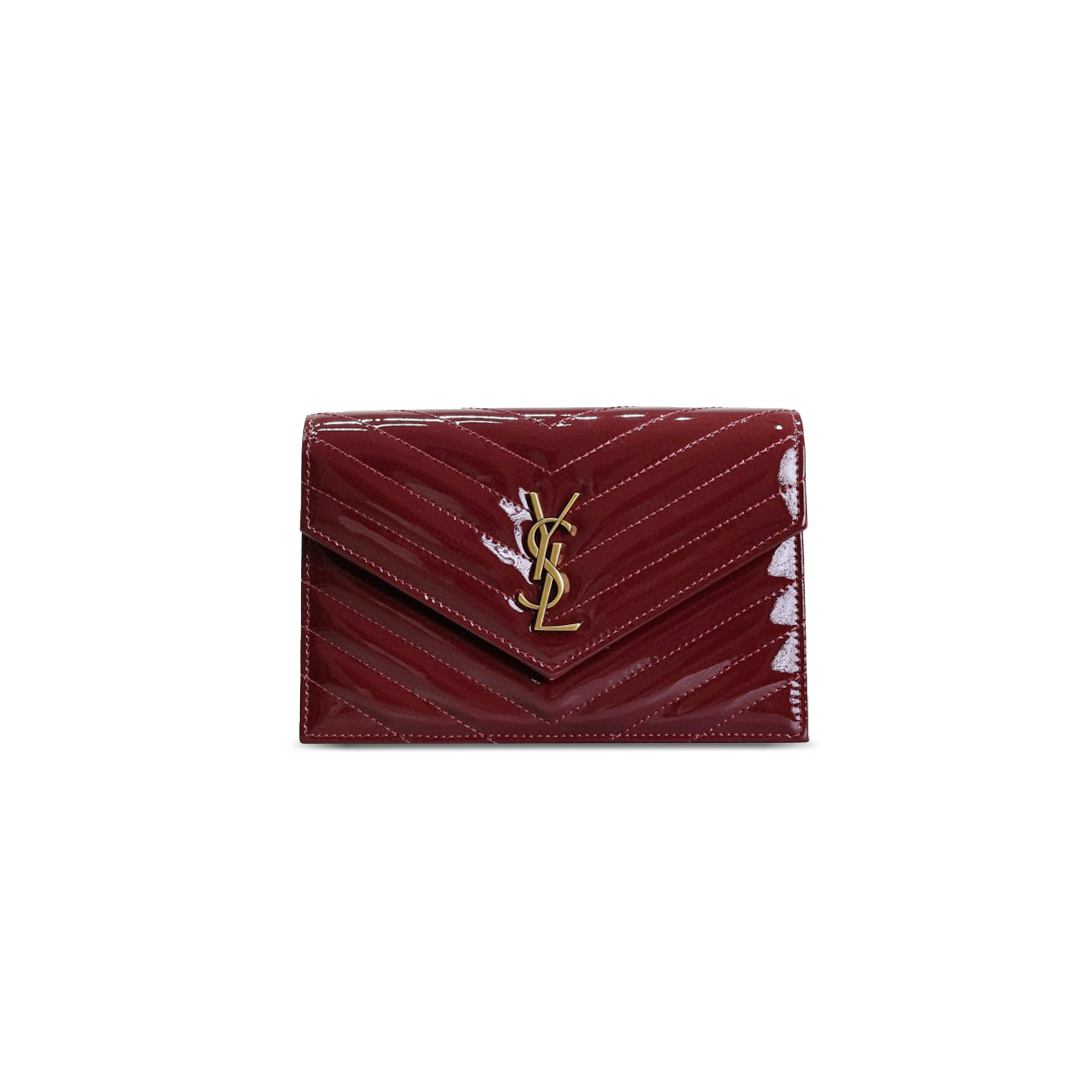 Y*S*L CASSANDRE ENVELOPE CHAIN WALLET IN PATENT LEATHER 393953 (19*11.5*4cm)